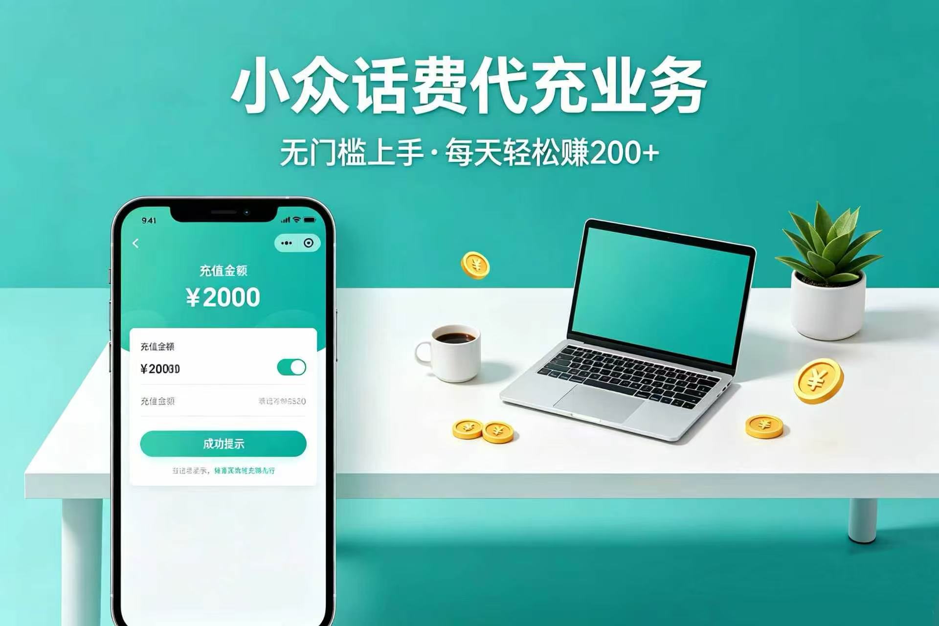 小众话费代充业务，无门槛上手，每天轻松赚 200+