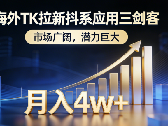 2026海外TK拉新抖系应用三剑客,市场广阔,潜力巨大,月入4w+