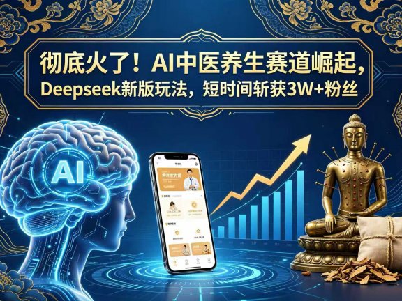 彻底火了!AI 中医养生赛道崛起,Deepseek 新版玩法,短时间斩获 3W + 粉丝