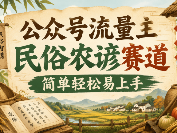 知鸿阁公众号流量主民俗农谚赛道,靠老祖宗留下的农谚写预测,选题不愁,结构固定,小白好上手!